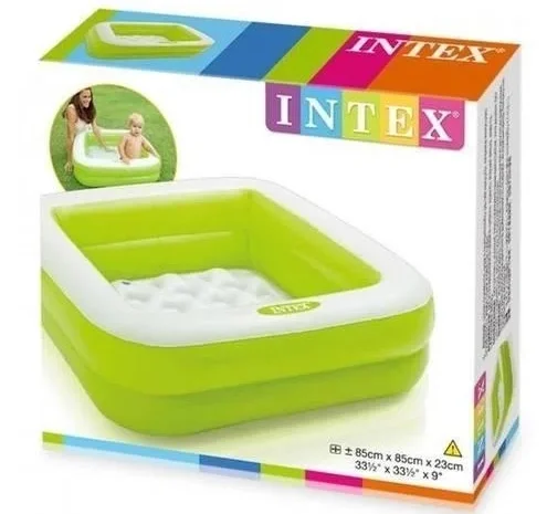 Детский надувной бассейн Intex 85х85х23 см, зеленый- фото № 4