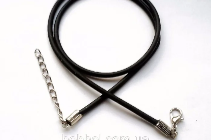 Шнурок Натільний з каучуку 50 см- фото № 1