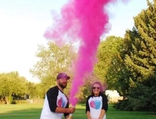 Баллон для определения пола ребенка с розовой краской 1 кг- фото № 5