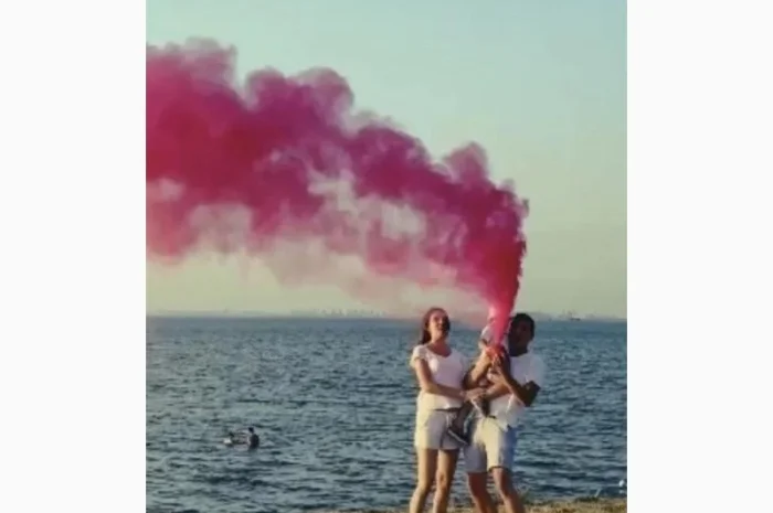 Баллон для определения пола ребенка с розовой краской 1 кг- фото № 6