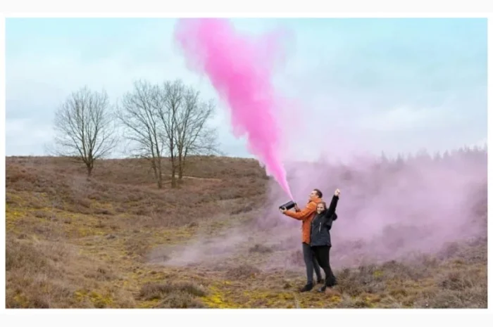 Баллон для определения пола ребенка с розовой краской 1 кг- фото № 7