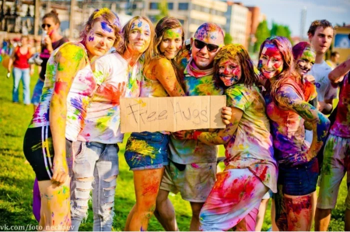 Фарба Холі (Гулал), Жовта, суха порошкова фарба для фествиалів, флешмобів- фото № 2