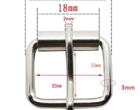 Пряжка Пілот для ременя з баранчиком 20 мм, нікель- фото № 5