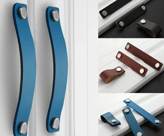 Ручка для меблів з натуральної шкіри Полоса- фото № 1