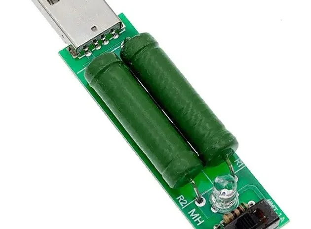 USB 1А/2А навантаження, вилка навантаження, Резистор навантаження, для тестера- фото № 1