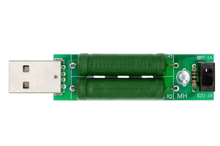 USB 1А/2А навантаження, вилка навантаження, Резистор навантаження, для тестера- фото № 3