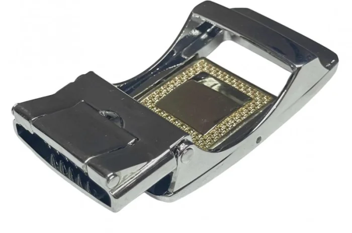 Пряжка затискач ремінна 35 мм., пряжка для ременя Нікель- фото № 2