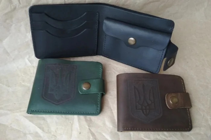 Шкірняий гаманець з Тризубом, гаманець з зображенням Тризуба- фото № 2