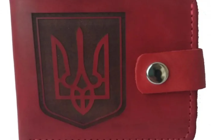 Шкірняий гаманець з Тризубом, гаманець з зображенням Тризуба- фото № 3