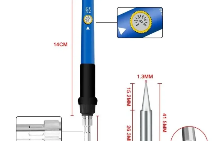 Набір інструментів для паяння професійний ESD SAFE 14 в 1. Паяльник 60 Вт- фото № 5