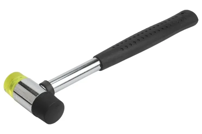 Молоток для установки фурнитуры со сменным насадками, прорезиненный- фото № 1