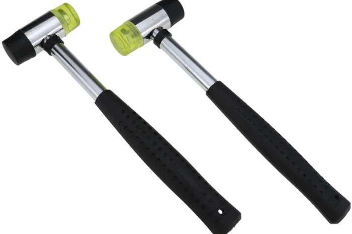 Молоток для установки фурнитуры со сменным насадками, прорезиненный- фото № 3