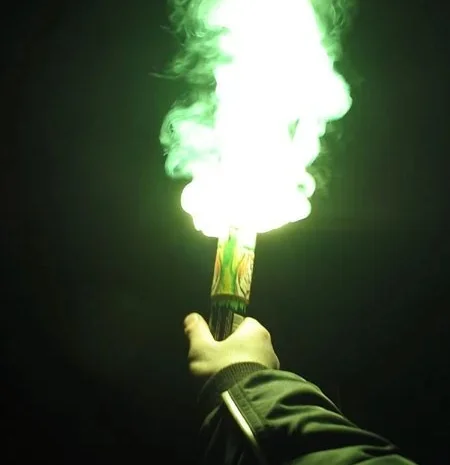 Фаєр Hand FLARE зеленого кольору для піротехніки- фото № 1