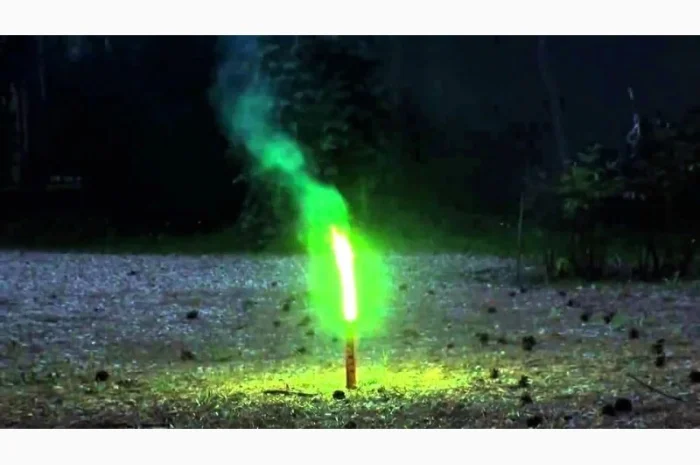 Фаєр Hand FLARE зеленого кольору для піротехніки- фото № 6