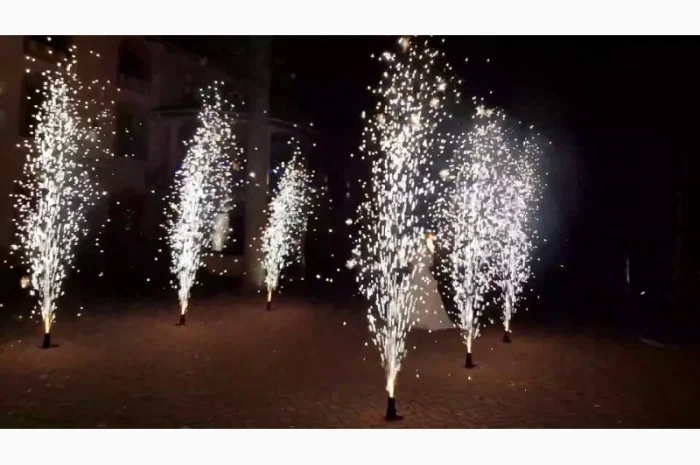 Холодные Фонтаны набор 5 штук сценические silver высота выстрела 4 м- фото № 2