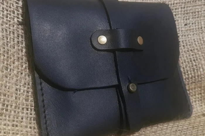 Кожаный кошелек ′Roll up′ ручной работы- фото № 3