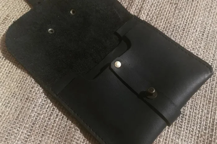 Кожаный кошелек ′Roll up′ ручной работы- фото № 4