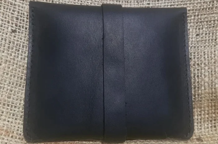 Кожаный кошелек ′Roll up′ ручной работы- фото № 6