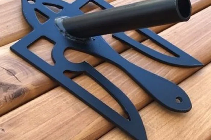 Держатель флага под флагшток в форме Герба Украины Тризуб металлический- фото № 2