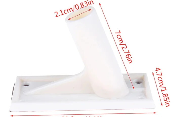 Держатель для флага под флагшток маленький белый- фото № 3