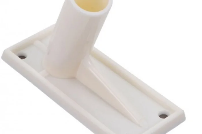 Держатель для флага под флагшток маленький белый- фото № 4