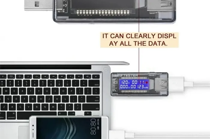 USB Тестер Keweisi KWS-V20 – амперметр та вольтметр для вимірювання ємності акумуляторів- фото № 1