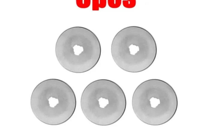 Запасні леза 5 штук для дискового ножа 45мм, для різання тканини- фото № 1