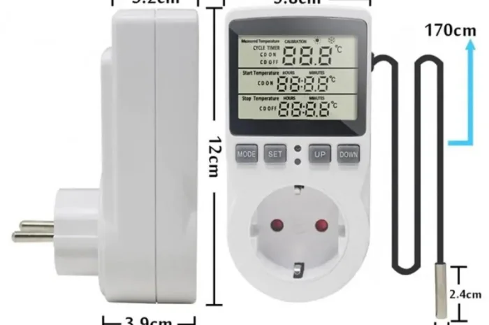 Цифровой терморегулятор с функцией памяти на 16 А- фото № 7