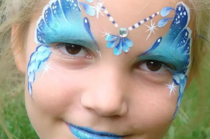 Синій аквагрим для обличчя Diamond FX- фото № 4