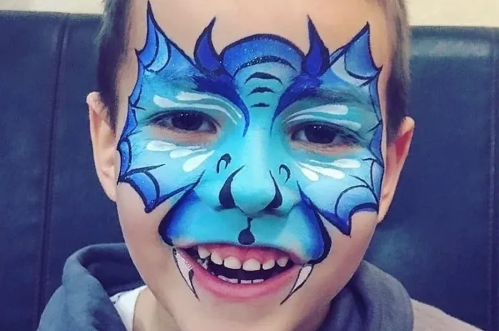 Синій аквагрим для обличчя Diamond FX- фото № 5