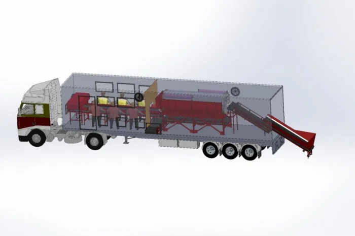 Мобільна сортувальна лінія для твердих побутових відходів ТПВ- фото № 1