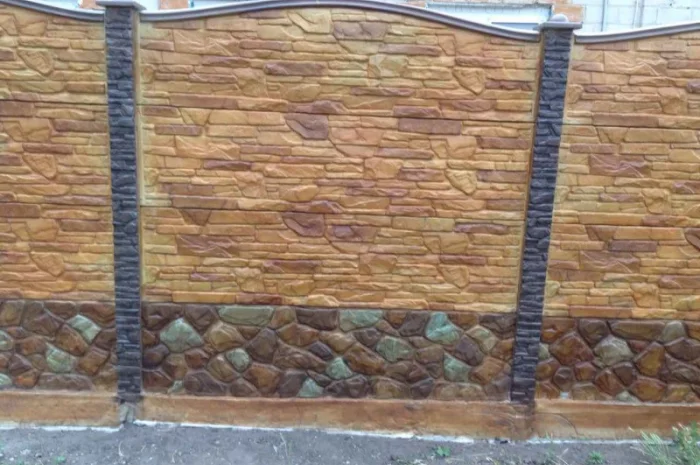 Покраска бетонного забора Запорожье.Цветные заборы- фото № 4