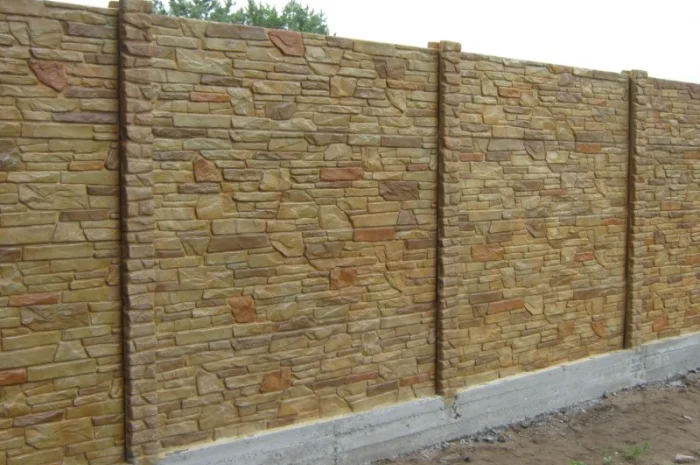 Цветные бетонные заборы, установка по Запорожью- фото № 1