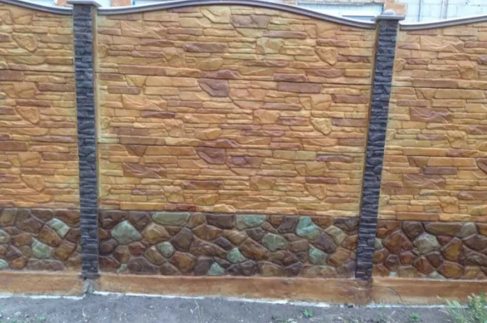 Цветные бетонные заборы, установка по Запорожью- фото № 5