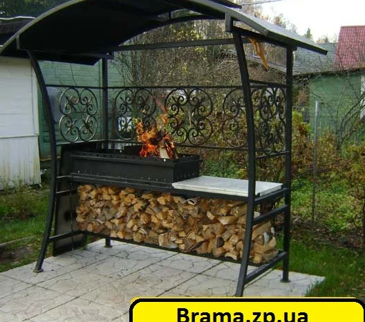 Мангал с дровницей- фото № 3