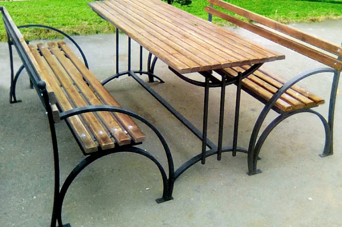 Скамейка садовая, лавочка парковая, кованная скамья для сада, дачи, лавка в парк- фото № 1