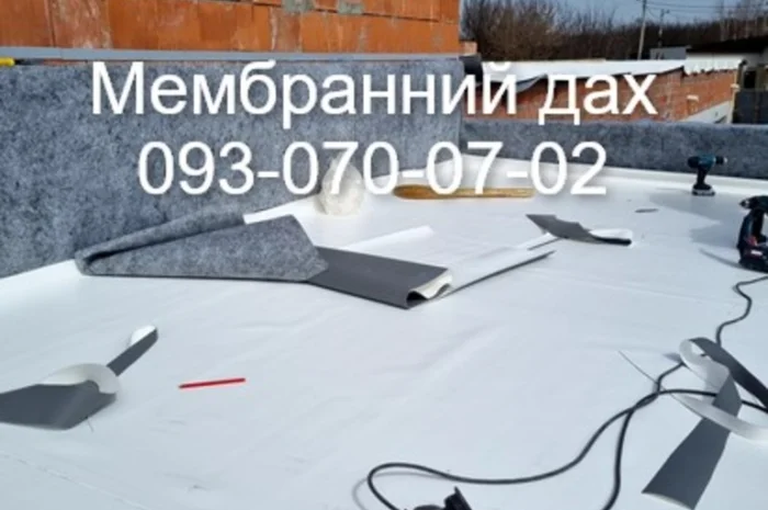 Гидроизоляция плоской крыши мембранным покрытием- фото № 1