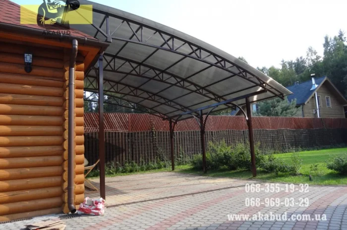 Простые ворота: распашные, откатные. Навесы, перила, решетки- фото № 18