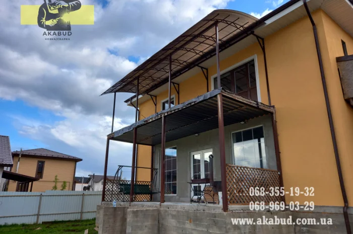 Простые ворота: распашные, откатные. Навесы, перила, решетки- фото № 15