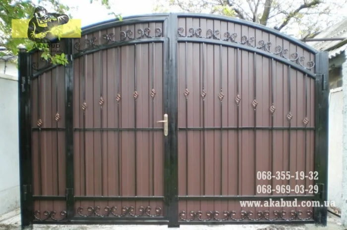 Простые ворота: распашные от компании АКАБУД- фото № 9
