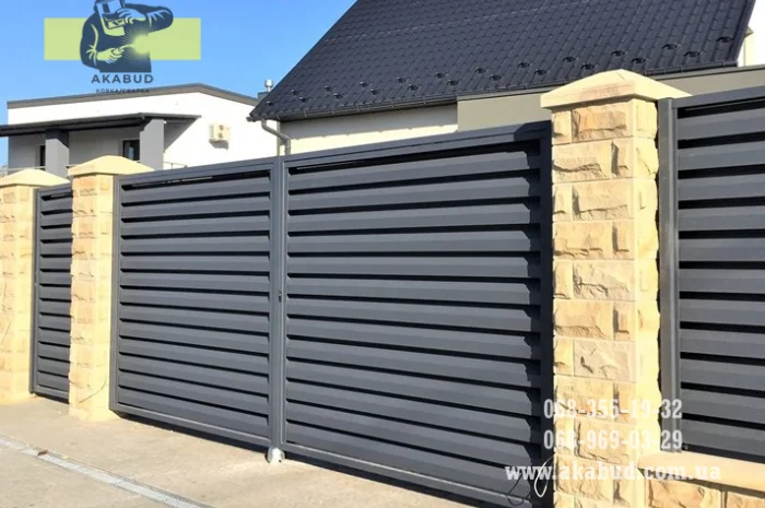 Простые ворота: распашные от компании АКАБУД- фото № 8