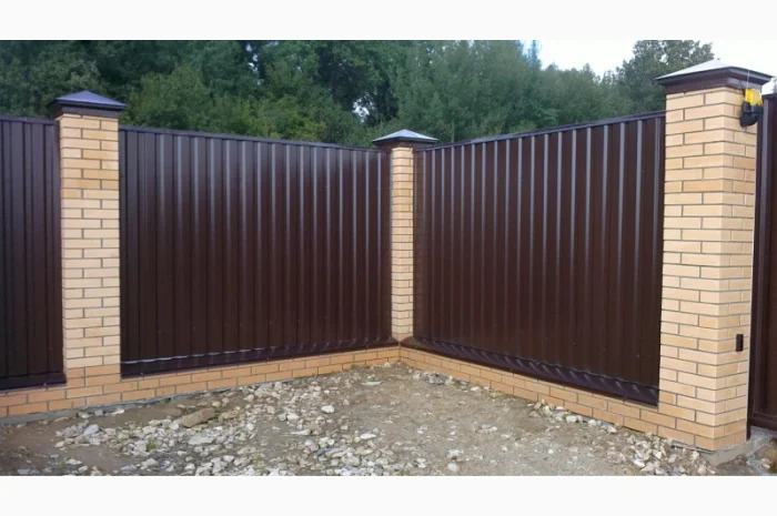 Заборы из профнастила и профлиста в Днепре- фото № 6