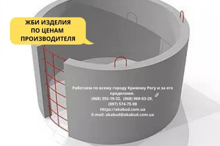 Бетонные столбы для виноградников и ЖБИ кольца в Днепре- фото № 1