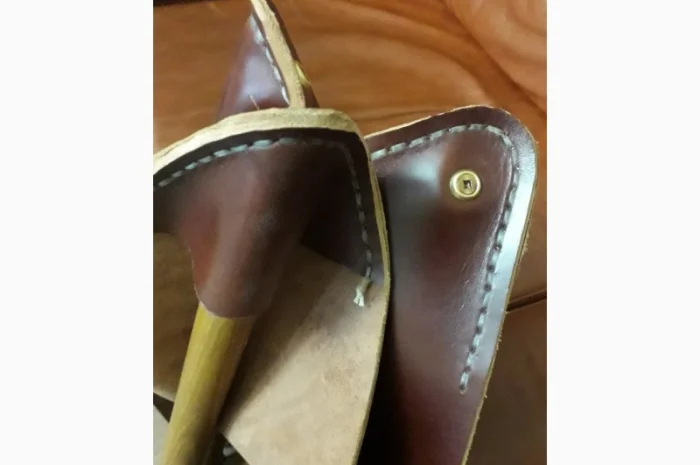 Премиум охотничий стул из древесины и кожи- фото № 8