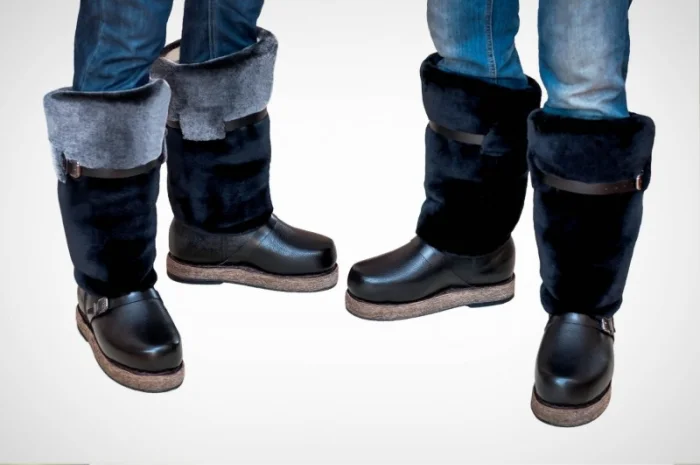 Унти з штучного меху мутон- фото № 4