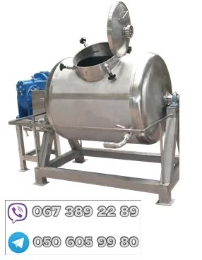 Барабанный смеситель из нержавеющей стали 100л для пищевых продуктов- фото № 1