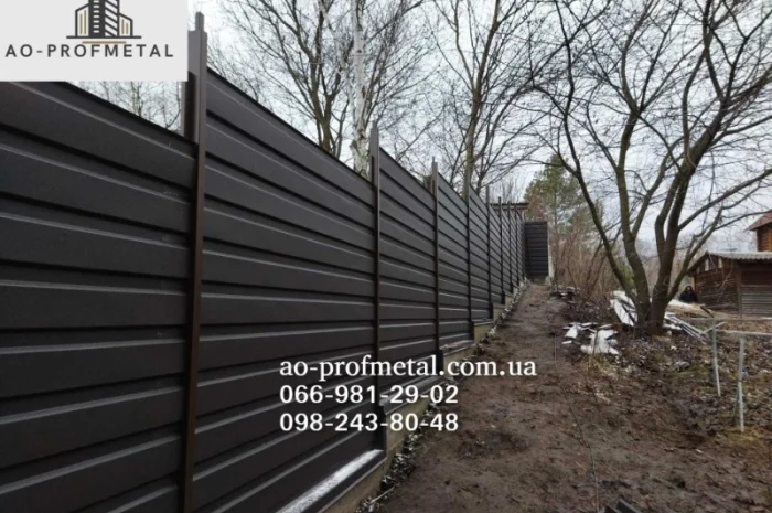 Профнастил ПС-15 темно-коричневий матовий 8019 від виробника- фото № 1