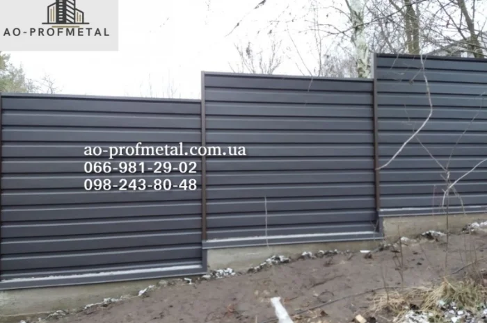 Профнастил ПС-15 темно-коричневий матовий 8019 від виробника- фото № 2