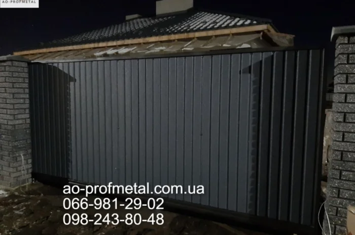 Профнастил серый графит 7024 матовый - продажа- фото № 1