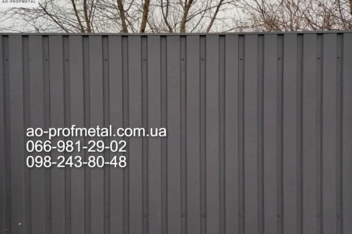 Профнастил серый графит 7024 матовый - продажа- фото № 2